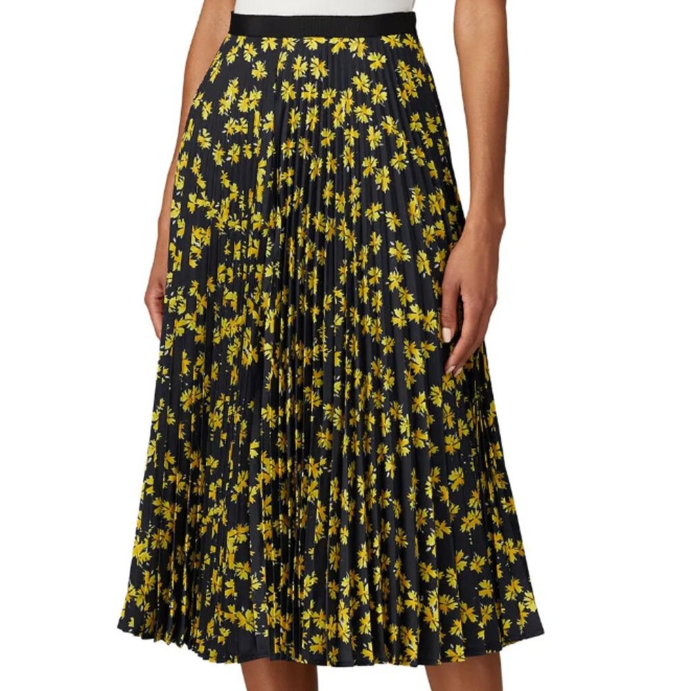 Derek Lam Collective Floral Pleated Skirt Size 36 (US 2)